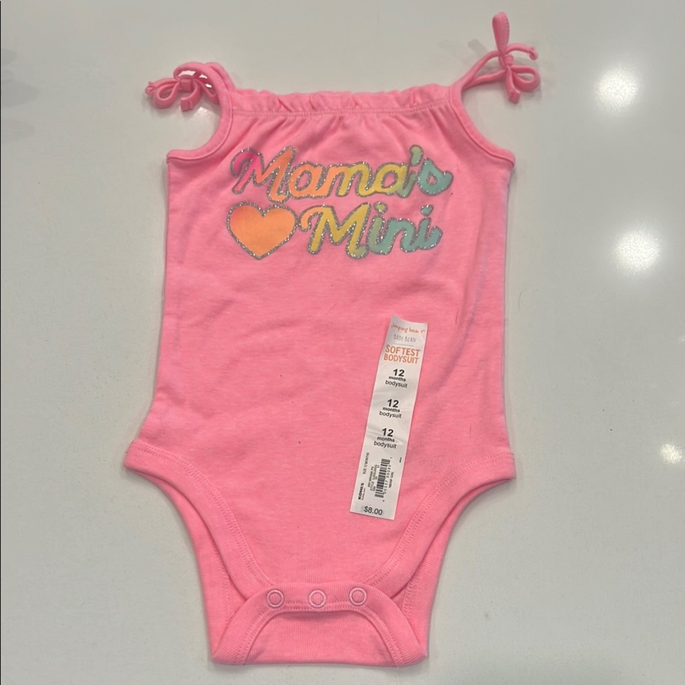 Pink 'Mama's Mini' Kids One Piece - 12month